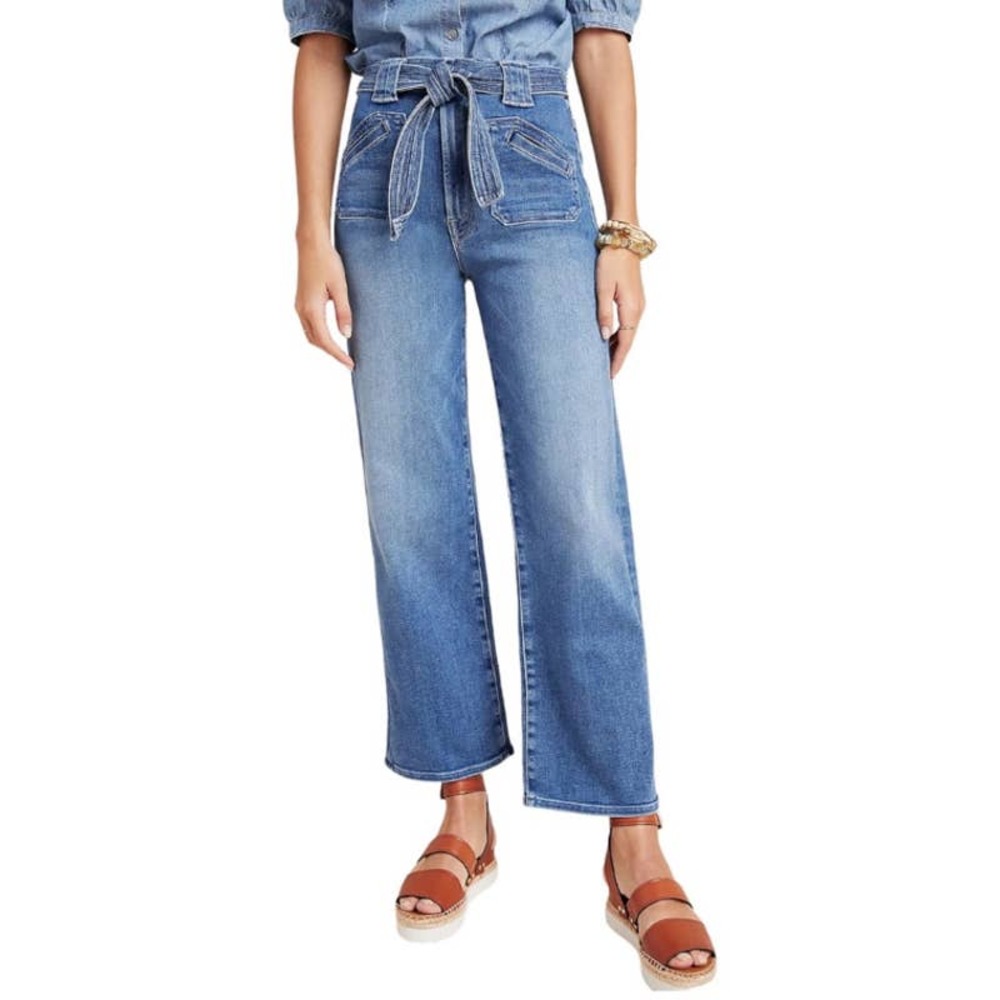 MOTHER Tie Patch Rambler Jeans Hop On Hop Off 27